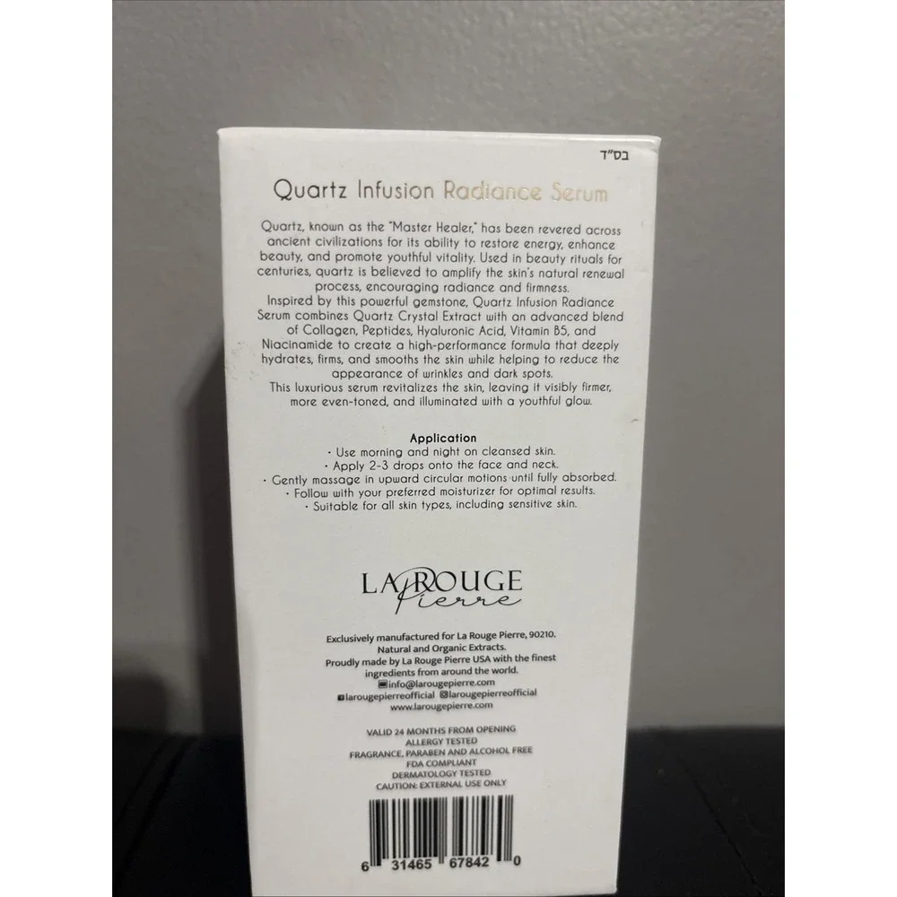 La Rouge Pierre Quartz Collection Quartz Infusion Radiance Serum‎ 1.36 oz